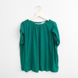 Pretty Women's Blouse Elegant Top for Women Casual Loose Fit Emerald Green XL
